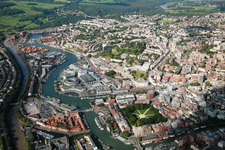 Aerial shot of Bristol